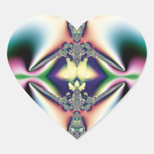 Rainbow Diamond Heart Sticker