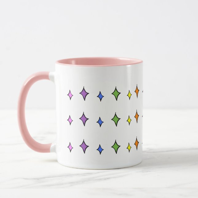 Rainbow Diamond Mug (Left)