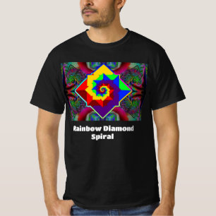 Rainbow Diamond Spiral (you may change the words)  T-Shirt