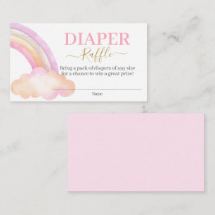 Rainbow Diaper Raffle Enclosure Card