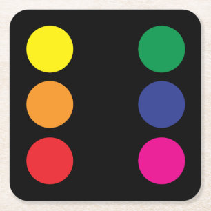 Rainbow Dice Coaster