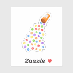 Rainbow Dice Set Pills Tabletop RPG