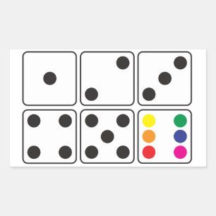 Rainbow Dice Sticker