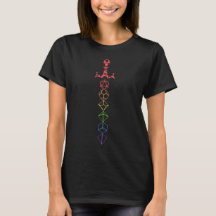 Rainbow Dice Sword Tabletop RPG Gaming  T-Shirt