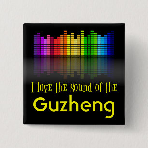 Rainbow Digital Sound Equalizer Guzheng 15 Cm Square Badge