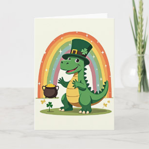 Rainbow Dino Lucky Day Card