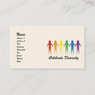 Rainbow Diversity Customisable Business Cards