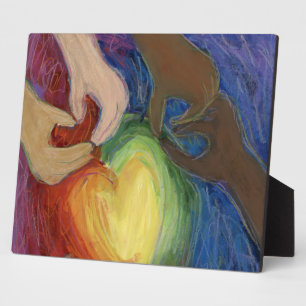Rainbow Diversity Hearts DEI Art Print Plaques