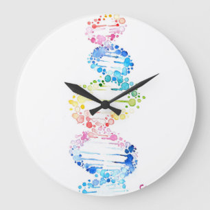 Rainbow DNA Large Clock