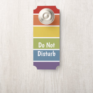Rainbow Do Not Disturb Muted Colour Personalised Door Hanger