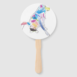 Rainbow Dog Fan