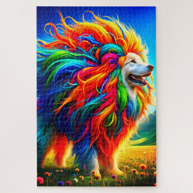 Rainbow Dog Jigsaw Puzzle (Vertical)
