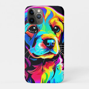 Rainbow Dog Portrait Art iPhone 11 Pro Case