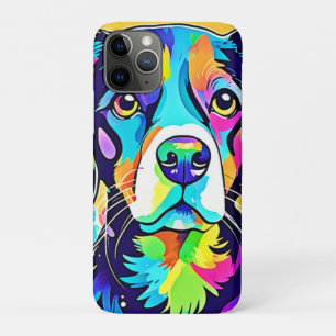 Rainbow Dog Portrait Design iPhone 11 Pro Case
