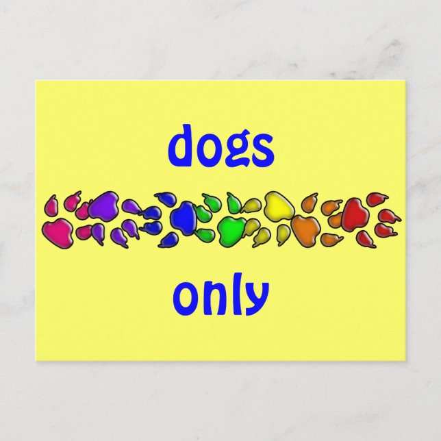 rainbow dog print postcard (Front)