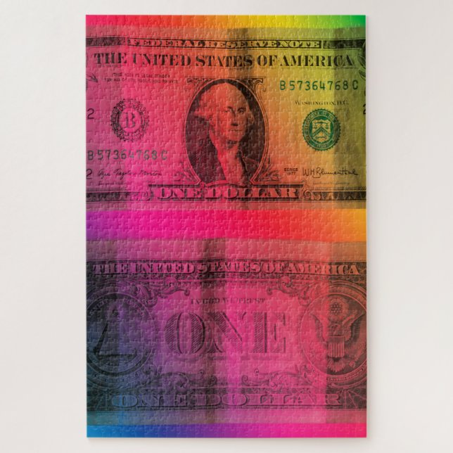 Rainbow dollar jigsaw puzzle (Vertical)