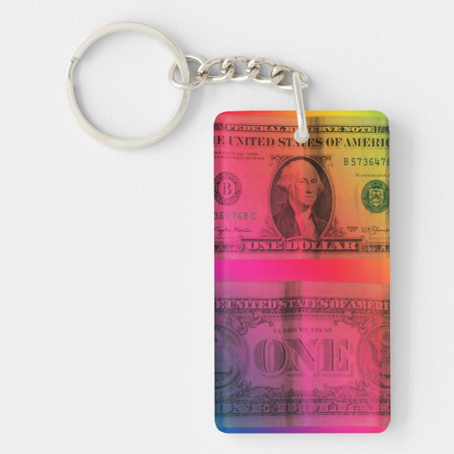 Rainbow dollar key ring (Front)