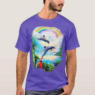 Rainbow Dolphins 3 T-Shirt