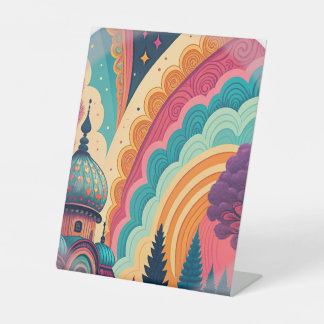 Rainbow Dome Pedestal Sign – Customisable