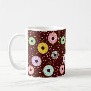 Rainbow Donuts Coffee Cup Donut Pattern Mug