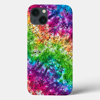Rainbow Doodle iPhone 13 Case