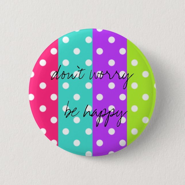 rainbow dot 6 cm round badge (Front)