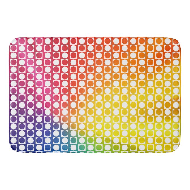 Rainbow Dot Bath Mat (Front)