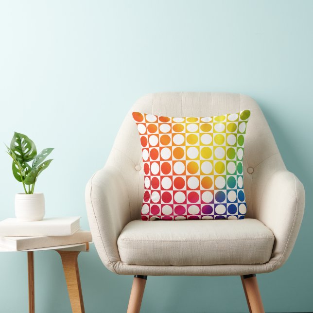 Rainbow Dot Cushion (Chair)