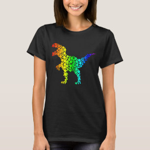 Rainbow Dot Day TRexs Lover Dot Pattern Internatio T-Shirt
