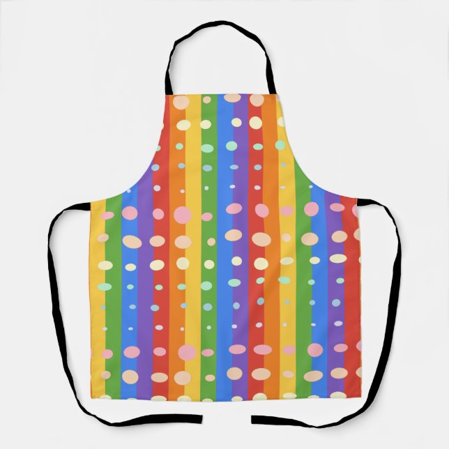RAINBOW DOT SRIPES APRON (Front)