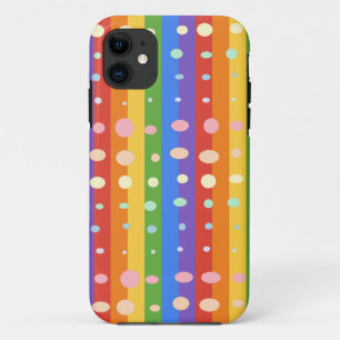 RAINBOW DOT STRIPES iPhone 11 CASE