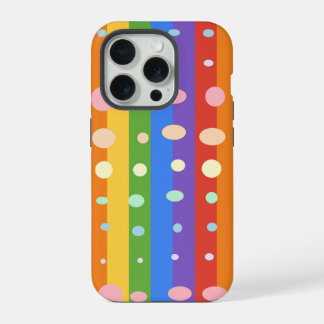 RAINBOW DOT STRIPES iPhone 15 PRO CASE