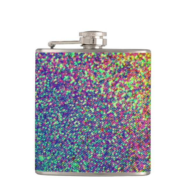 Rainbow Dots Confetti Flask (Front)