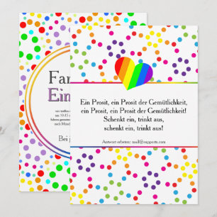 Rainbow Dots Invitation