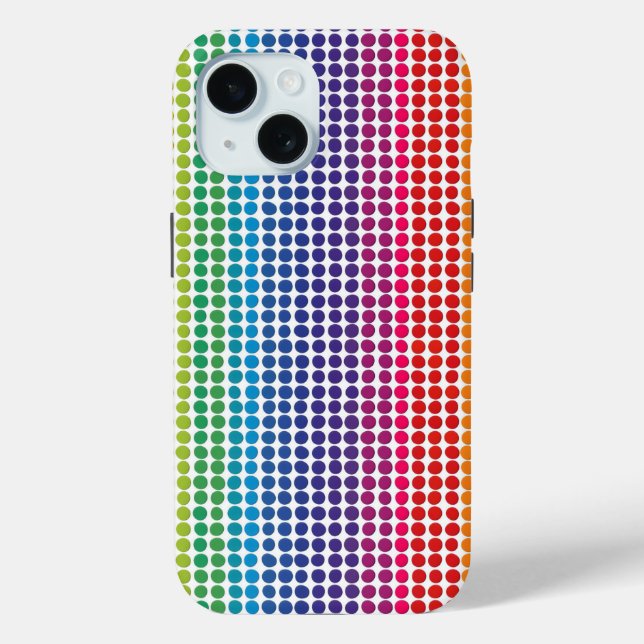 Rainbow Dots Pattern Case-Mate iPhone Case (Back)