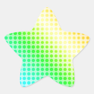 Rainbow Dots Star Sticker
