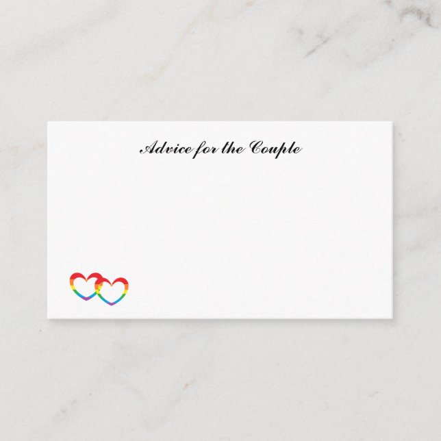 "Rainbow Double Hearts" Mini Notes (Front)