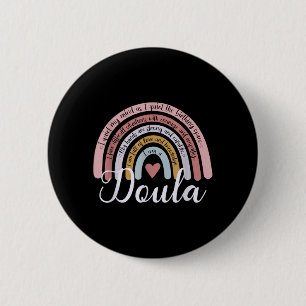 Rainbow Doula Home Birth Worker Midwife Birth 6 Cm Round Badge