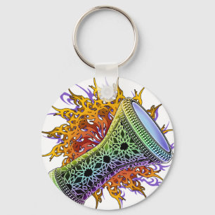 Rainbow Doumbek Key Ring