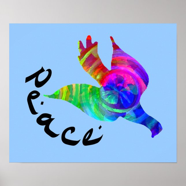 Rainbow Dove Peace Poster (Front)
