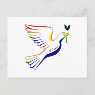 Rainbow Dove Postcard