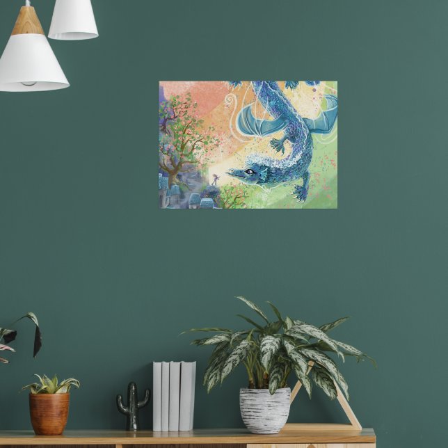 Rainbow Dragon Art Poster (Living Room 1)