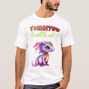 Rainbow Dragon Design - 'Tomorrow I Will be ok T-Shirt