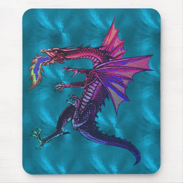 Rainbow Dragon Mouse Pad (Front)