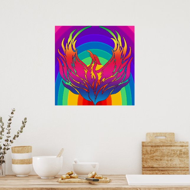 Rainbow Dragon Poster (Kitchen)