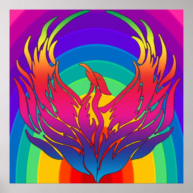 Rainbow Dragon Poster (Front)