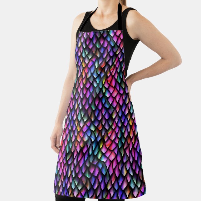 Rainbow Dragon Scales Apron (Insitu)