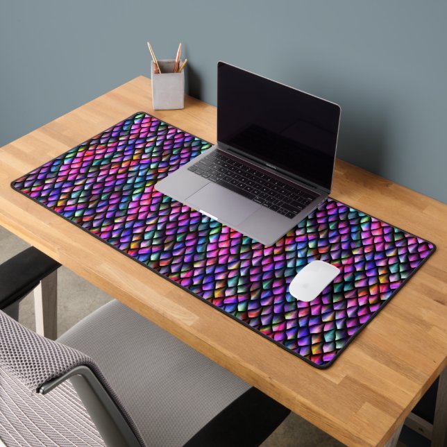 Rainbow Dragon Scales Desk Mat (Office 2)