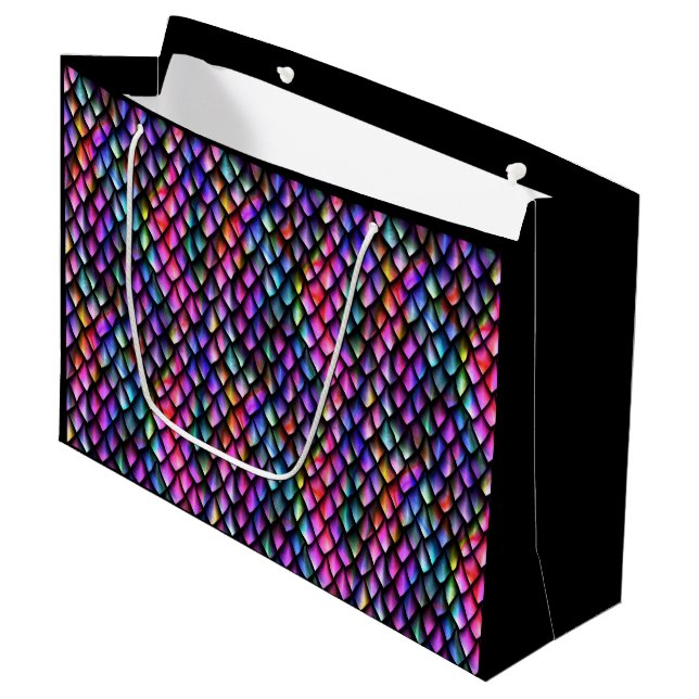 Rainbow Dragon Scales Gift Bags (Front Angled)