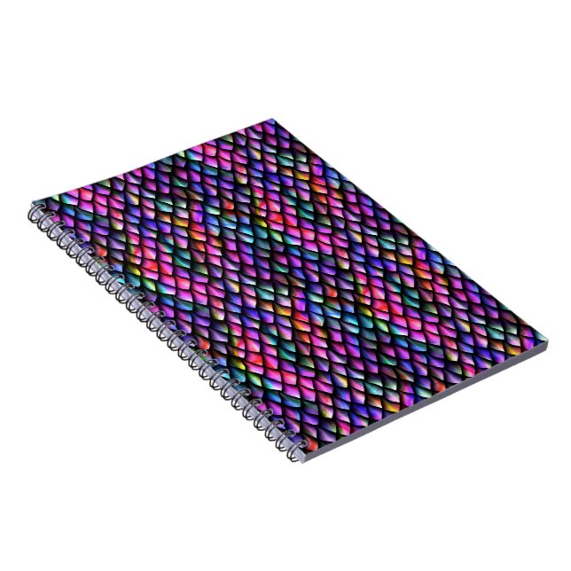Rainbow Dragon Scales Photo Notebook (Right Side)
